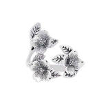 Bronze Adjustable Dogwood Flower and Leaf Ring