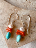 Pearl & Turquoise Earrings