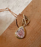 Crazy Lace Agate & Brass Necklace