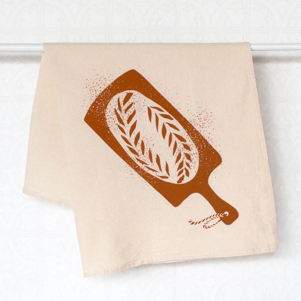 Screen Printed Bread Board Generous Kitchen Towel