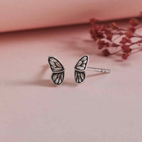 Tiny Butterfly Wing Post Earrings
