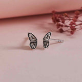 Tiny Butterfly Wing Post Earrings