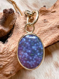 Grape Agate & Brass Necklace