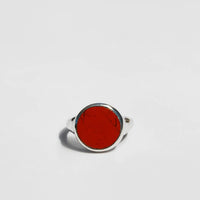Lacuna Ring in Red Jasper, Sterling Silver