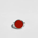 Lacuna Ring in Red Jasper, Sterling Silver