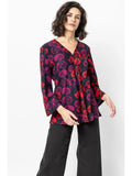 Dorset Print V Neck Top