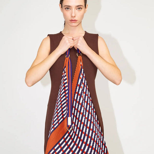 Pleated Y Bag Sophia Terracotta