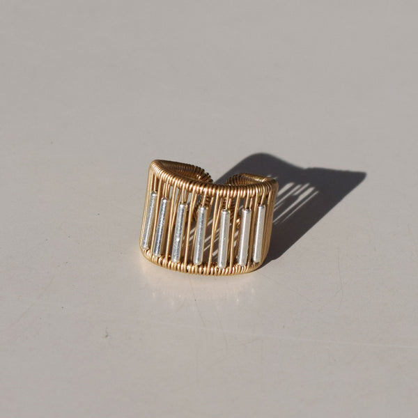 9/16" Gold-Filled Ring with Sterling Tubes