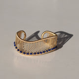 7/8" Wave Bracelet with Faceted Lapis: TA732