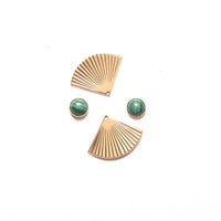 Malachite Studs with Pleat Jackets