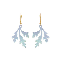 Azure Oak Leaf Earrings