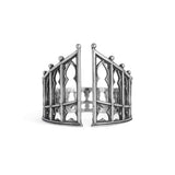 Sterling Silver Adjustable Gothic Gate Ring