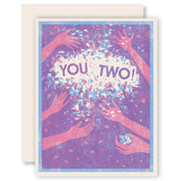 You Two! Confetti Letterpress Card