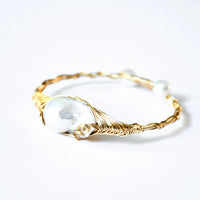 Gold Bracelet with Keshi Pearl