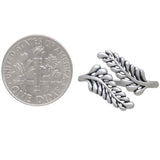 Adjustable Silver Spring Leaf Ring