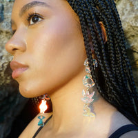 Mobile Earrings in Iridescent Ripple