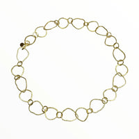 Golden Irregular Circles Necklace