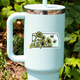 Kansas State Flower and State Insect Vinyl Sticker