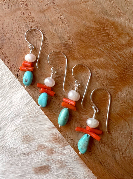 Pearl & Turquoise Earrings
