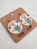 Folk Floral Circle Earrings