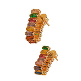 Multi-Color Zirconia Baguette Ear Jacket