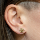 Sterling Silver Mandala Stud Earrings