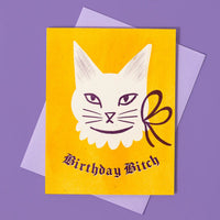 Blackletter Birthday B Risograph Card