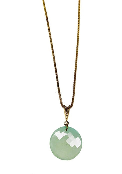 Custom Gold Aquamarine Pendant Necklace