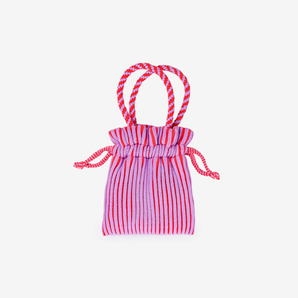 Candy Stripe Mini Drawstring Tote