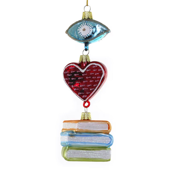 I Heart Books Ornament