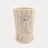 Tall Etched Portrait Cup