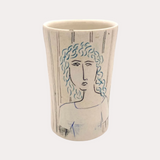 Tall Etched Portrait Cup