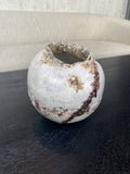 Round White Rock Vase