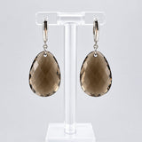 Tong Earrings with Smoky Quartz
