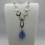 Janesko Custom Silver Chalcedony Pendant Necklace