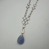 Janesko Custom Silver Chalcedony Pendant Necklace