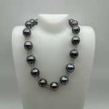 Grey Pearl Mesh Collar Necklace