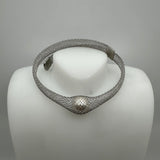 Single Pearl Mesh Wrap Choker