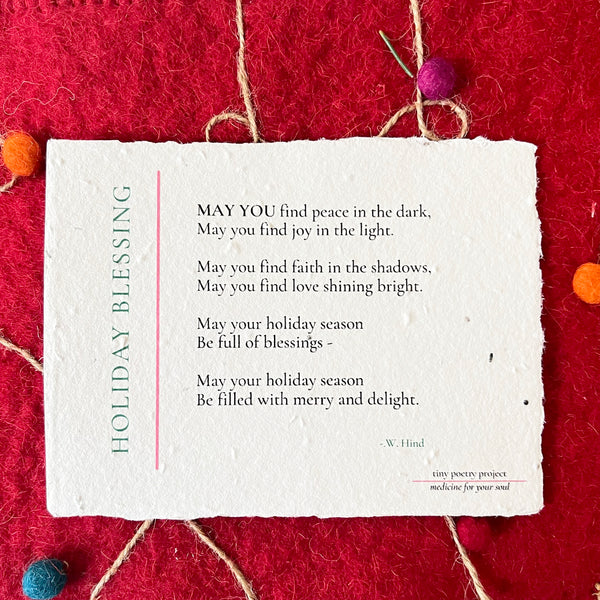 "Holiday Blessing" Plantable Poetry Card