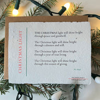 "Christmas Light" Plantable Poetry Card