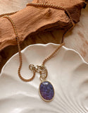 Grape Agate & Brass Necklace