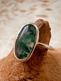 Moss Agate & Silver Ring