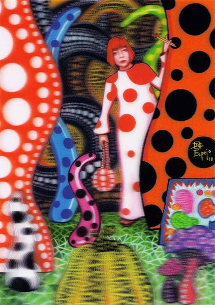 Yayoi Kusama Lenticular Postcard
