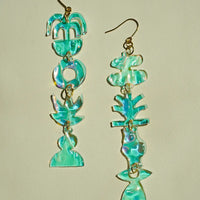Mobile Earrings in Iridescent Ripple