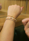 Multi-Color Adjustable Pearl Bracelet