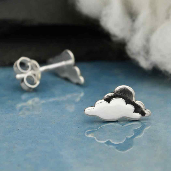 Layered Cloud Post Earrings