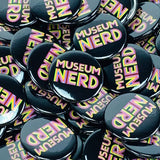 Museum Nerd Black Button