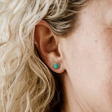 Hyalite Stud Earrings in Turquoise