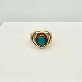 Blue Heart Motif Ring