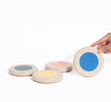 Multicolor Ceramic Coaster Set